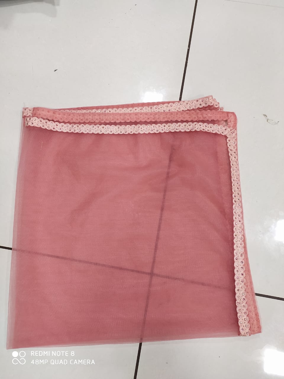 Light Pink Lehenga Choli In Nylon Mono Net With Embroidery Work