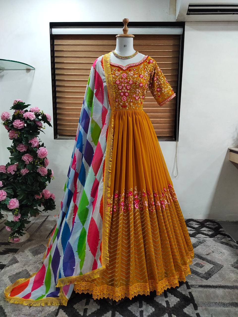 Anarkali Suit In Fox Georgette With Embroidery Work