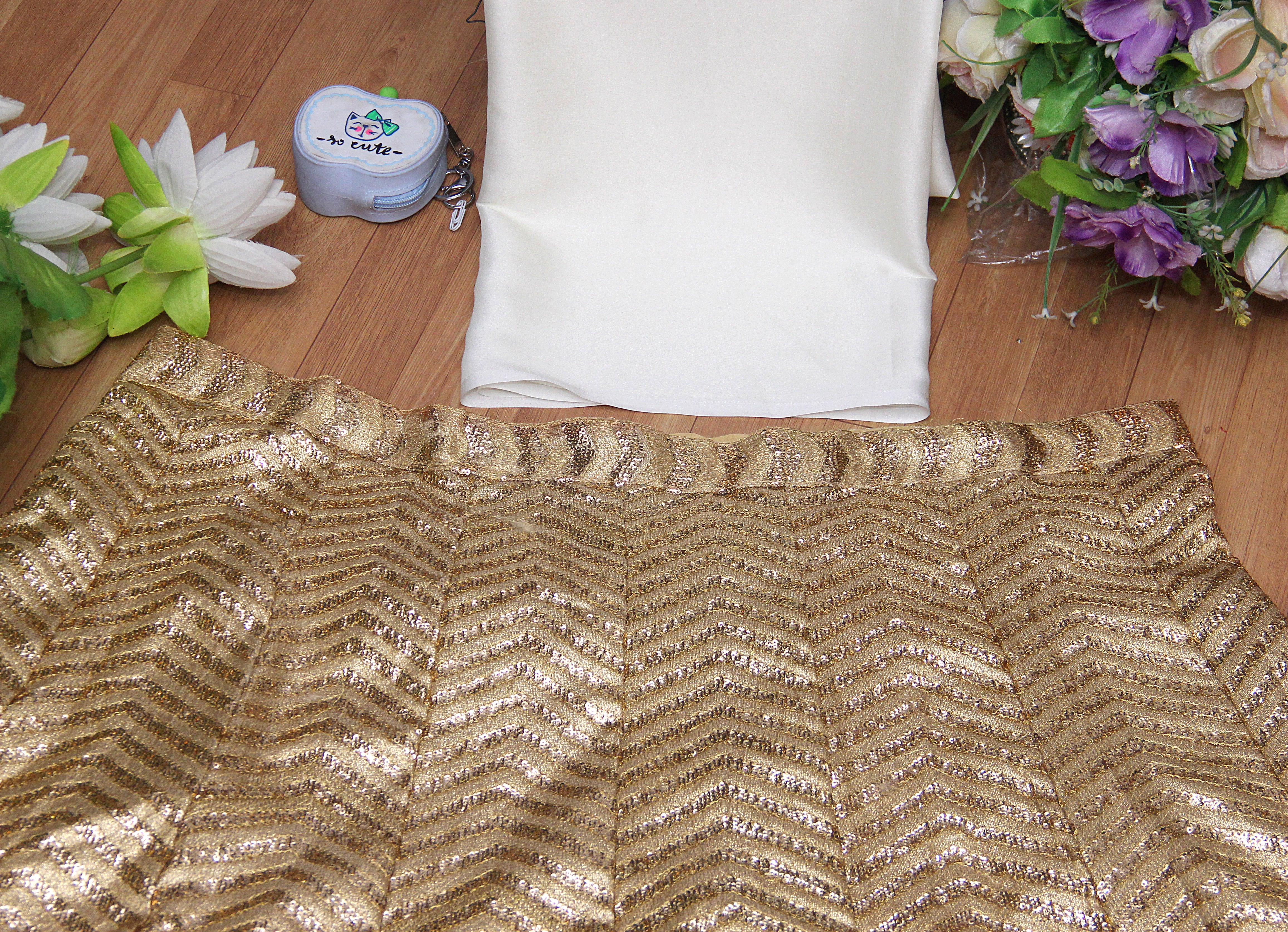 Golden Heavy Banarasi Silk Fancy Thread Work Crop Top Lehenga