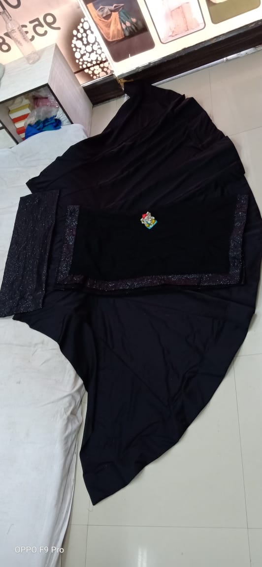 Black Lehenga Choli In American Lycra