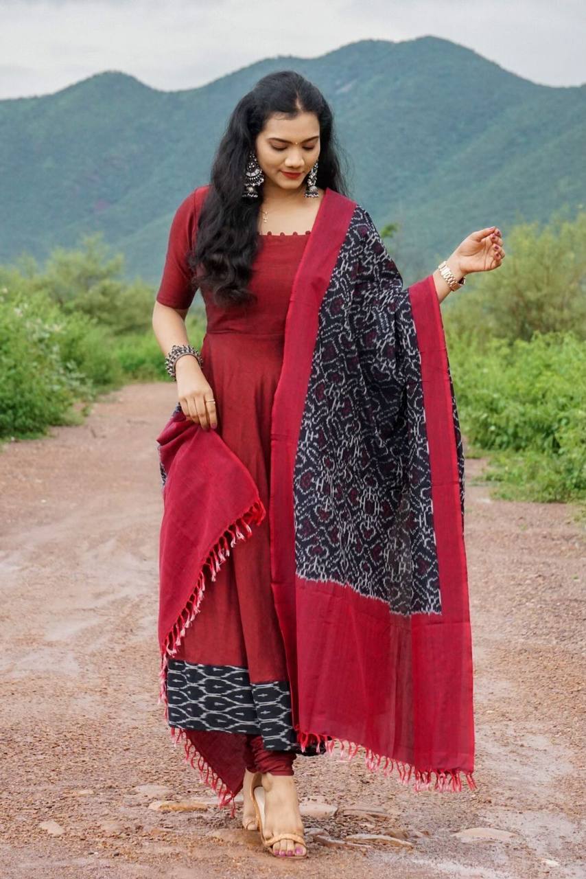 Vinya Maxi Dresses  Buy Vinya Maroon Sequined Fit And Flare Anarkali With  Embroidered Dupatta set Of 2 Online  Nykaa Fashion