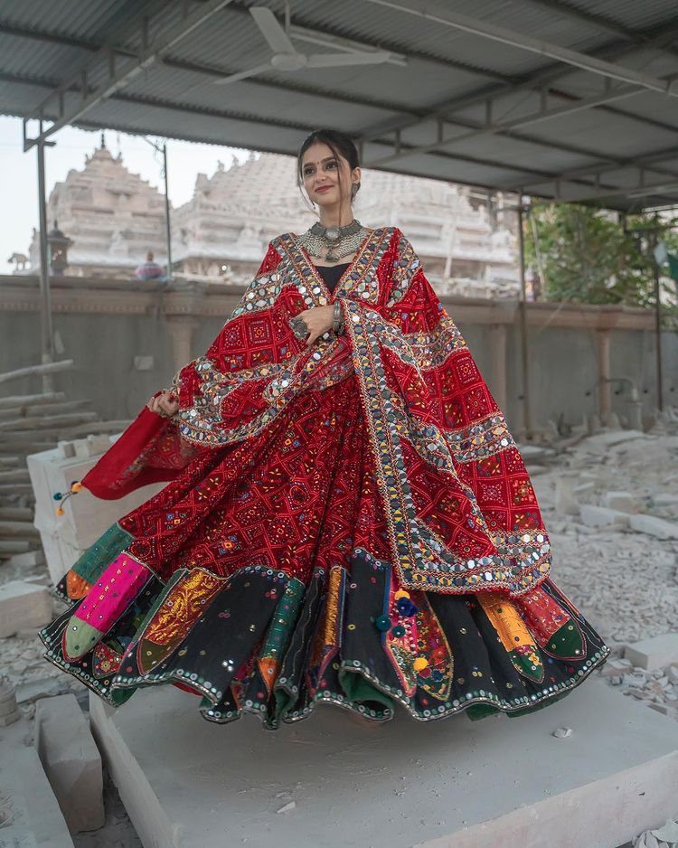 Maroon Lehenga Choli In Soft Butter Silk With Digital Print