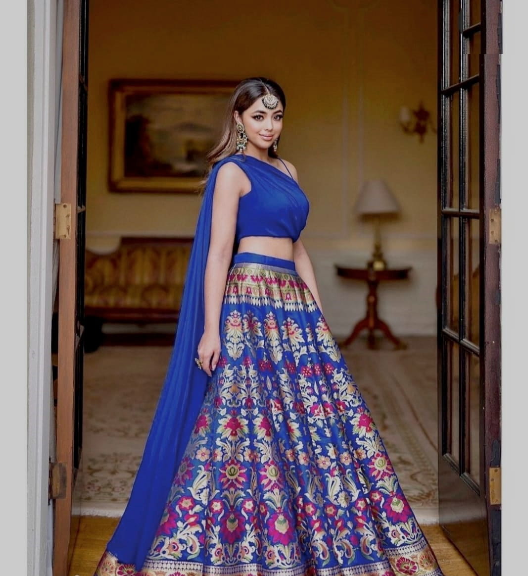 Multi Lehenga Choli In Gotta Satin With Digital Print