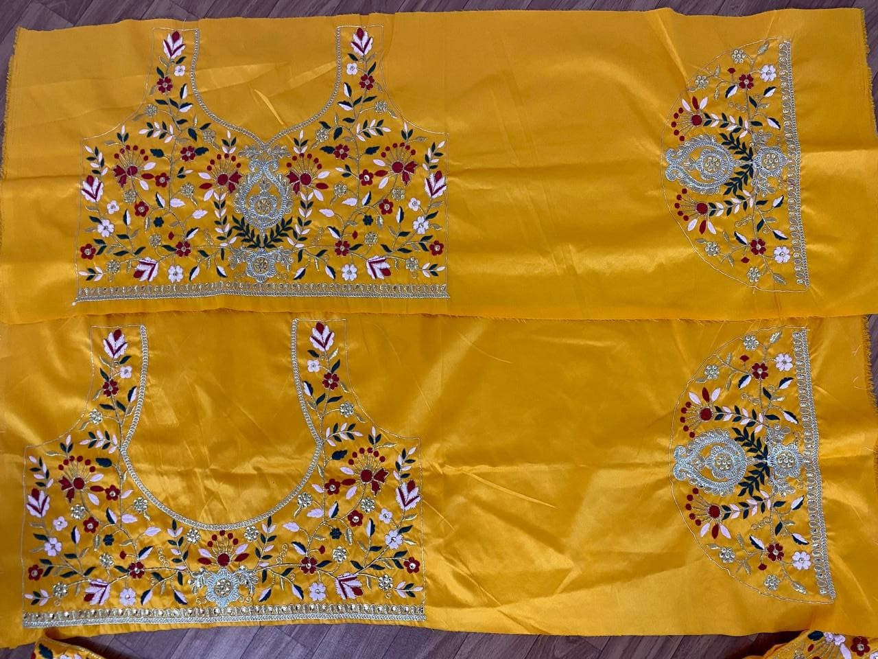 Mustard yellow Lehenga Choli In Raw Micro Silk With Cording Embroidery Work