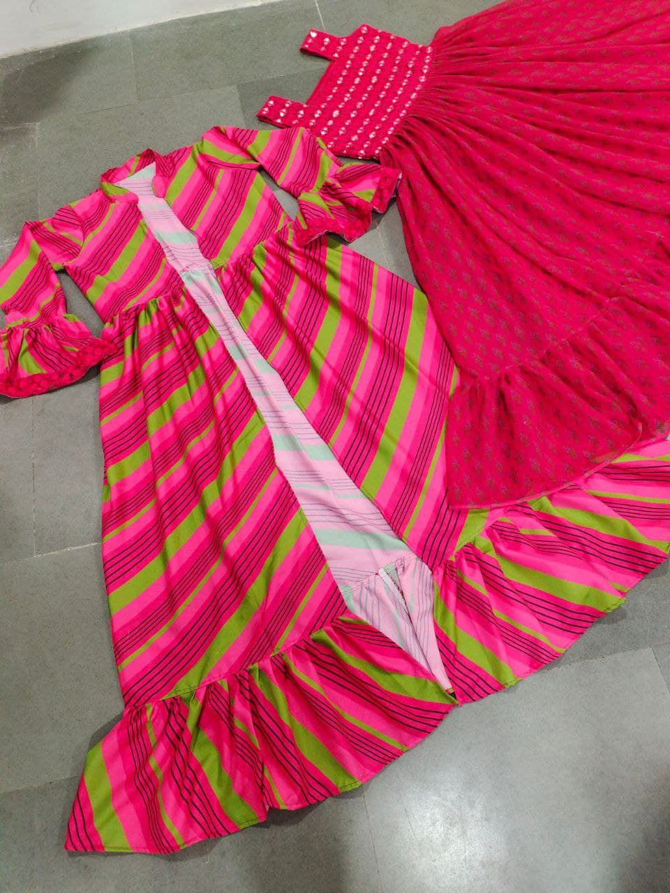 Rani Pink Salwar Suit In Fox Georgette With Digital Print