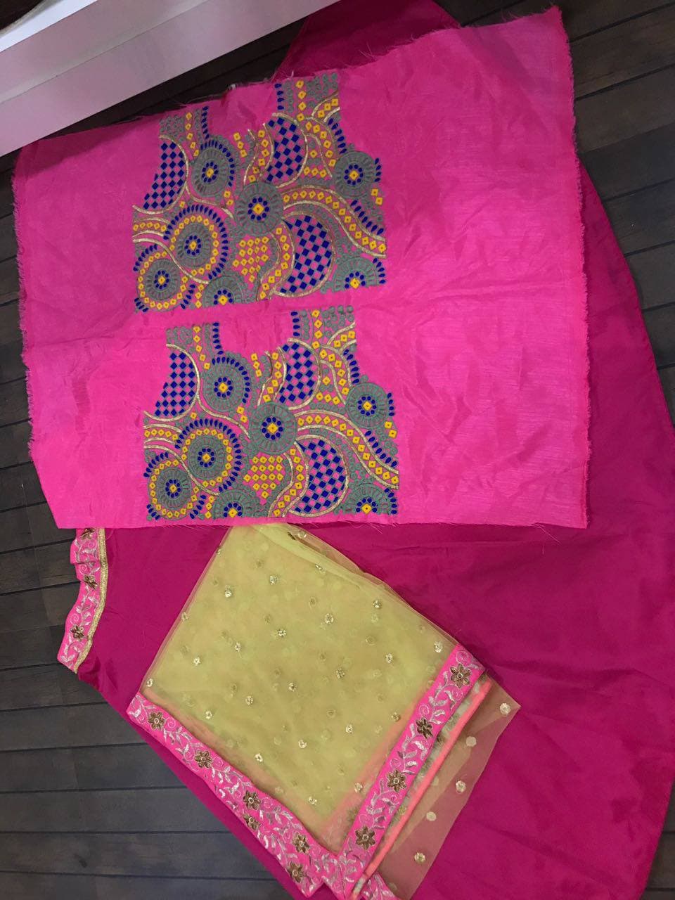 Rani Pink Lehenga Choli In Taffeta Silk