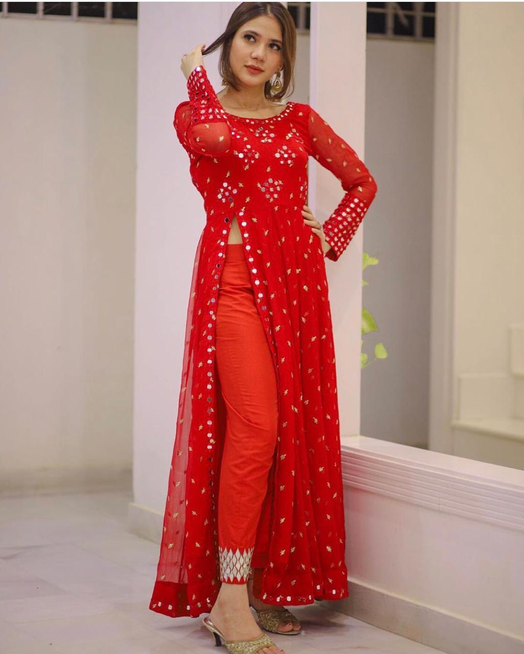 Latest Georgette Salwar Suit Design For Karwa Chauth 2022