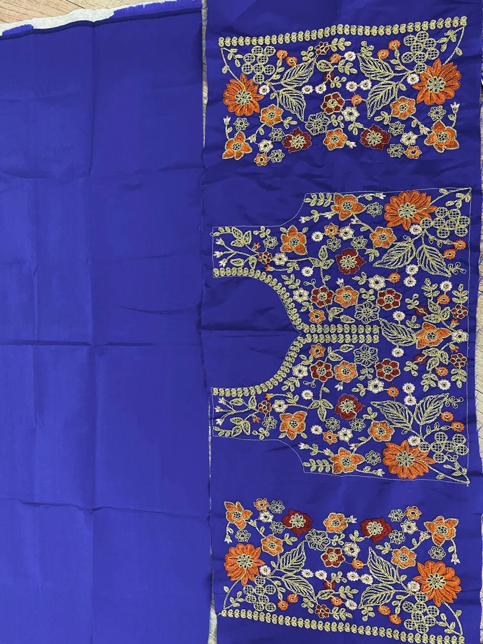 Royal Blue Lehenga Choli In Jalbari Satin Silk With Multi Embroidery Work