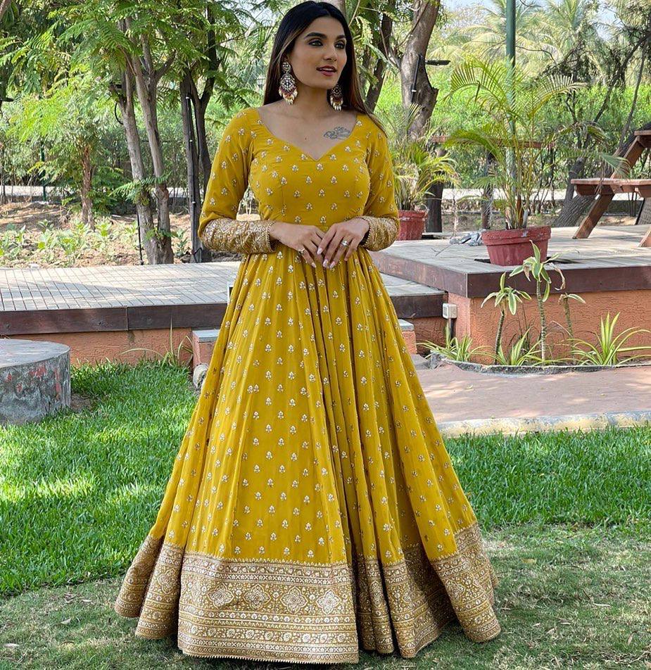 Frock suit yellow shops colour