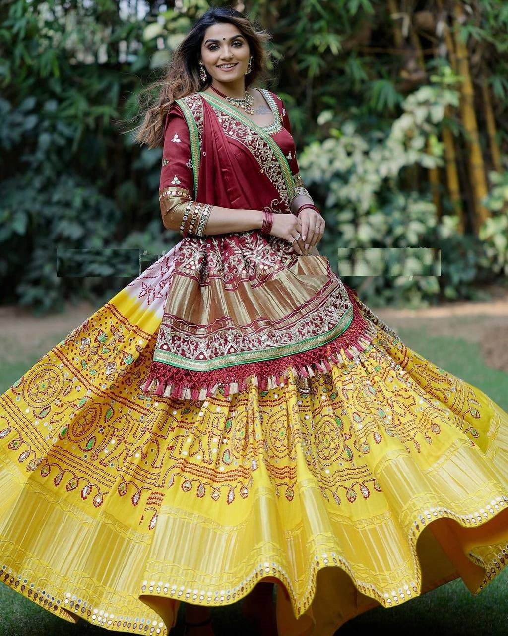 Yellow Pink Georgette Lehenga Work Laheriya Print Indian Wedding Party  Lengha Choli Bridal Wedding Choli - Etsy Denmark