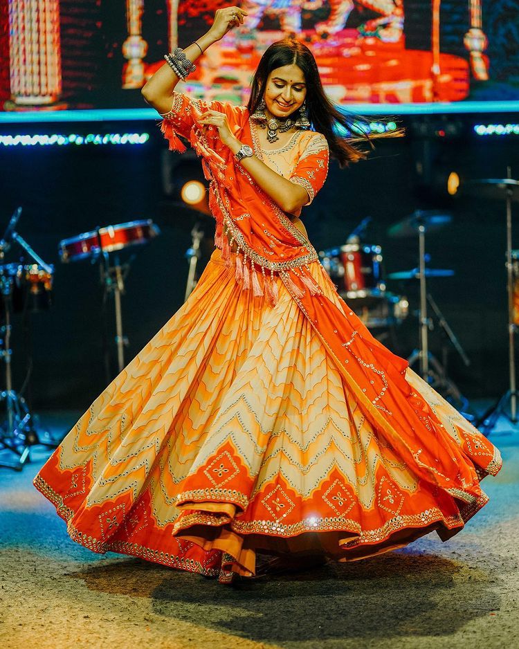 Yellow Lehenga Choli In Soft Butter Silk With Digital Print