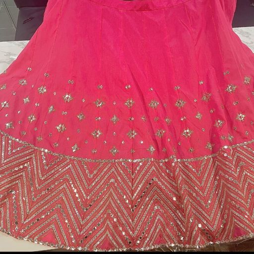 Pink Lehenga Choli In Art Silk,Soft Net With Foil Mirror Work