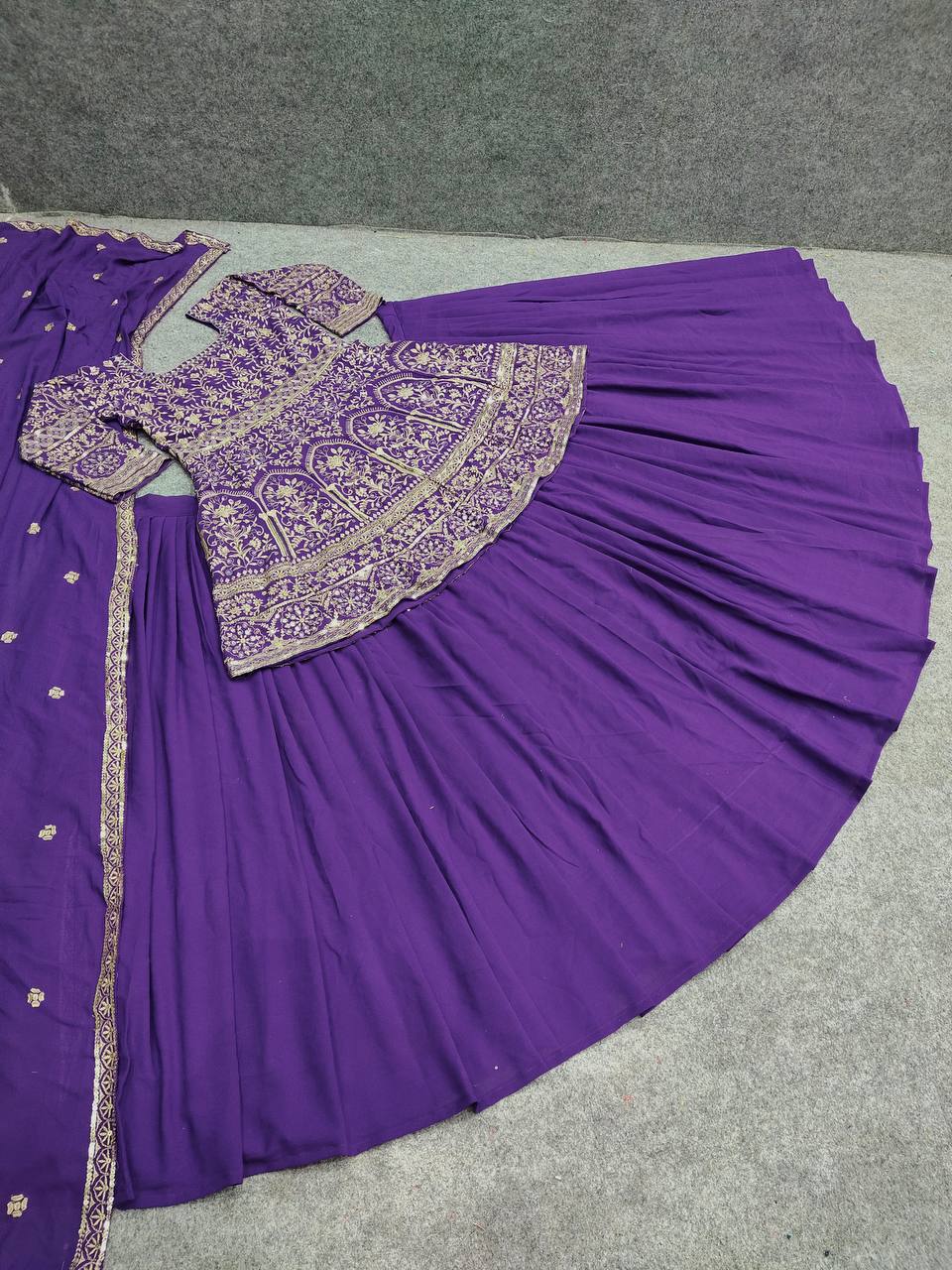 Purple Lehenga Choli In Fox Georgette