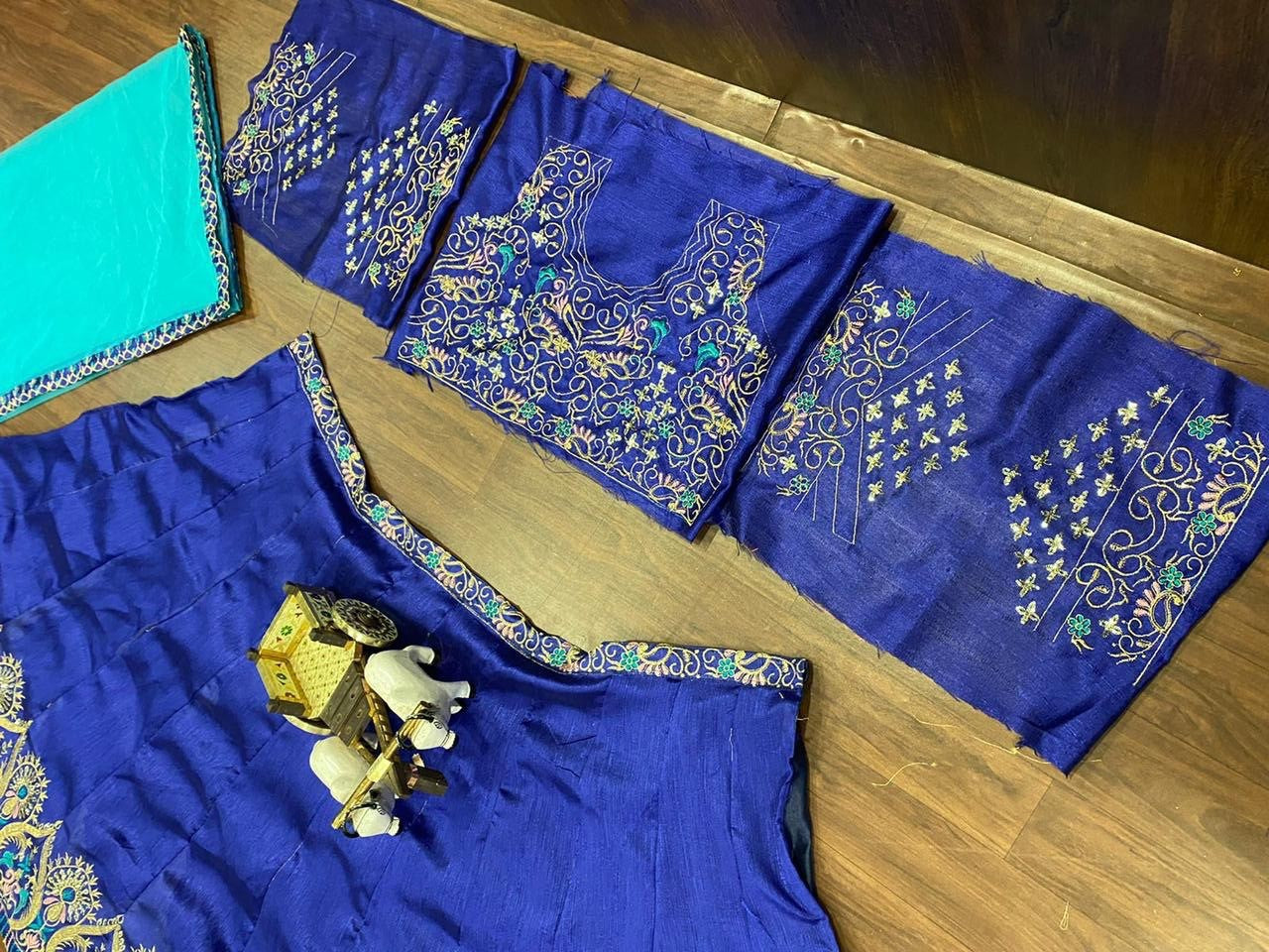 Blue Lehenga Choli In Phantom Silk With Sequence Work